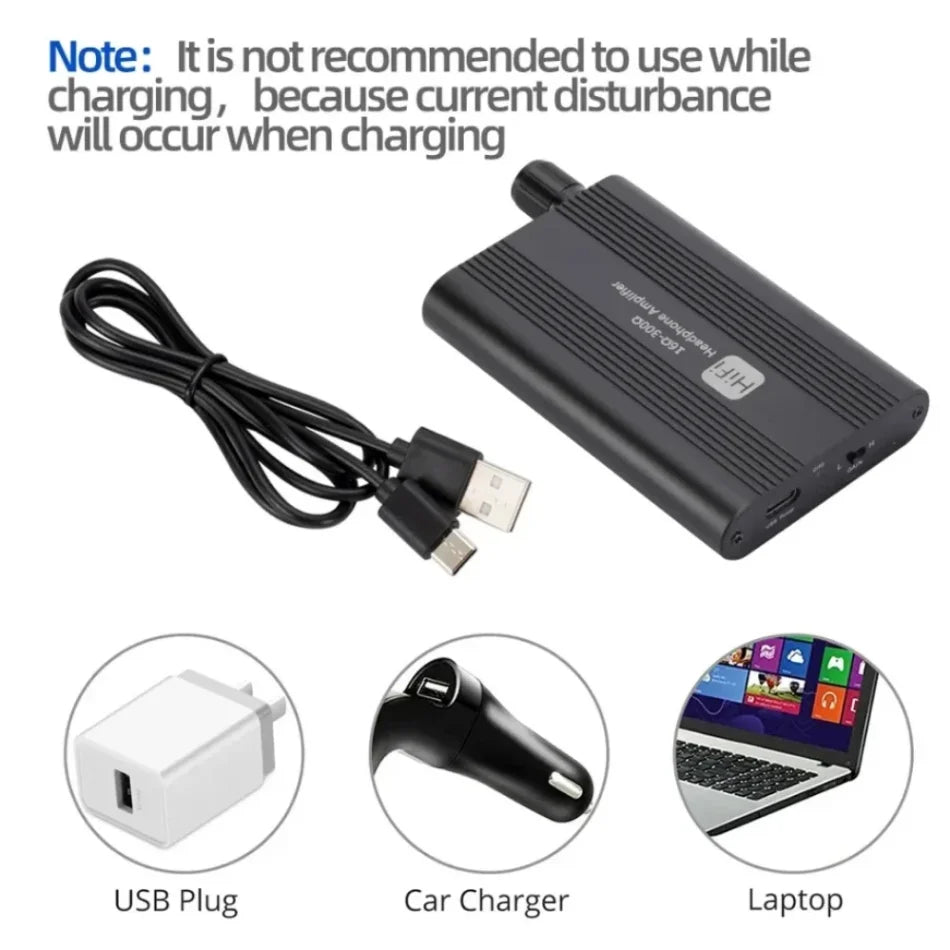 WvvMvv 16-300 ohm Headphone Amplifier 16-150 ohm HiFi Earphone Amplifier 3.5mm Jack Aux Portable Adjustable Audio Amp