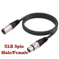 XLR 3 PIN Cable Karaoke Microphone Sound Cannon Plug XLR Extension Short Cable For Audio Mixer Amplifiers Speakon Cord 0.3m-30m