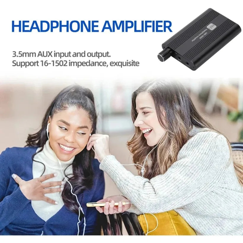 WvvMvv 16-300 ohm Headphone Amplifier 16-150 ohm HiFi Earphone Amplifier 3.5mm Jack Aux Portable Adjustable Audio Amp
