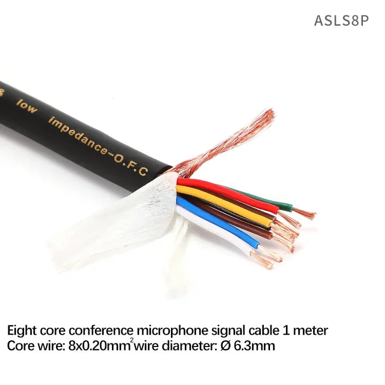 Microphone Audio Cable HIFI Balanced XLR Dual Core Shielded Cable Electronic Organ Guitar Mixer Noise Cancelling Signal Cable