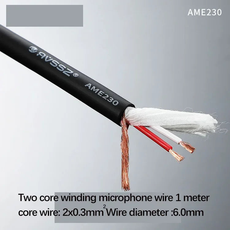 Microphone Audio Cable HIFI Balanced XLR Dual Core Shielded Cable Electronic Organ Guitar Mixer Noise Cancelling Signal Cable