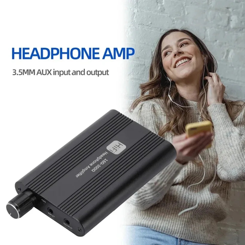 WvvMvv 16-300 ohm Headphone Amplifier 16-150 ohm HiFi Earphone Amplifier 3.5mm Jack Aux Portable Adjustable Audio Amp