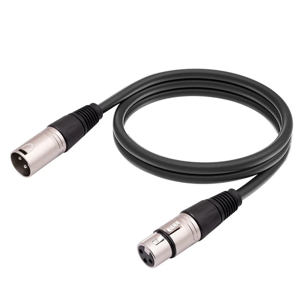XLR 3 PIN Cable Karaoke Microphone Sound Cannon Plug XLR Extension Short Cable For Audio Mixer Amplifiers Speakon Cord 0.3m-30m