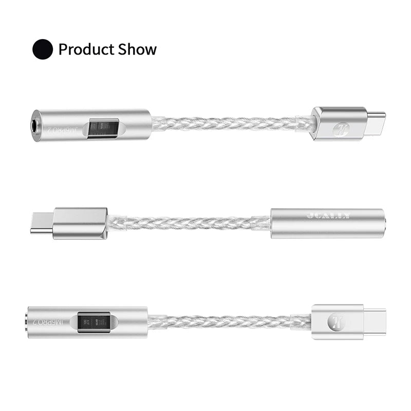JCALLY JM6 Pro2 Headphone Amplifier USB-C to 3.5mm Adapter Cable CX31993 DAC and MAX97220 Op-Amp Chip 32bit/384kHz HiFi Audio