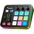 MAONO G1 NEO Gaming Audio Mixer Custom Sound Effects RGB Streaming with XLR Microphone Audio Interface for Game Voice Podcast