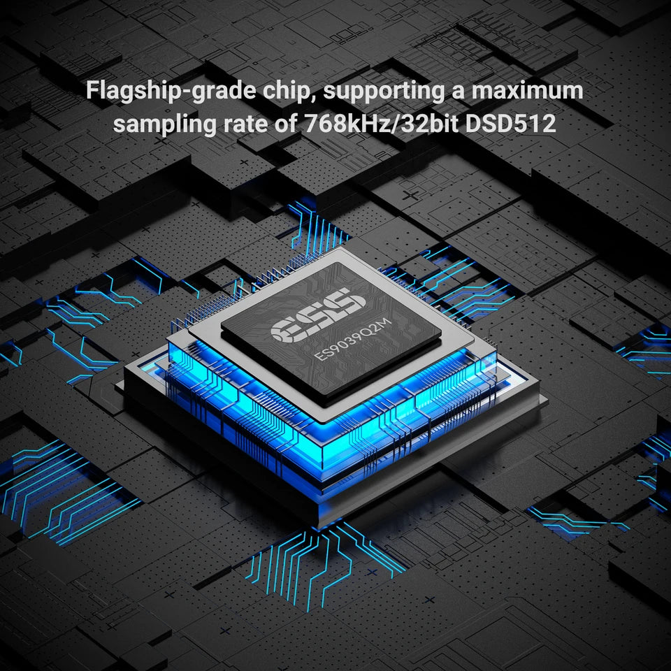 AIYIMA H4 Portable Hifi DAC Headphone Amplifer With Screen USB AMP Audio Hi-Res ES9039Q2M DSD512 4.4mm Balanced/3.5mm Jack
