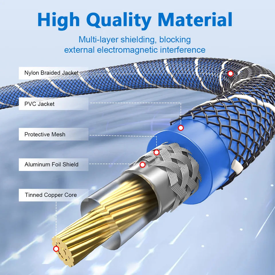 EMK Subwoofer Cable Right Angle Coaxial Audio Cable RCA Cable RCA to RCA 90 Degree Coaxial Cable for Smart-TV, Speaker Cable